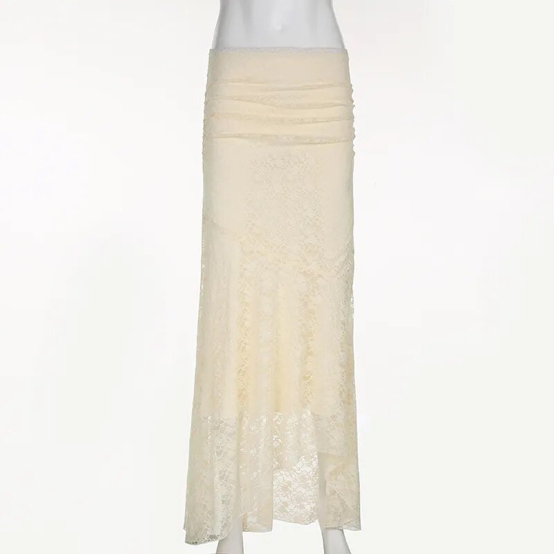 Two Layer Lace Trumpet Long Skirts Aesthelook