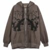 Angel Dark Print Hooded Jacket