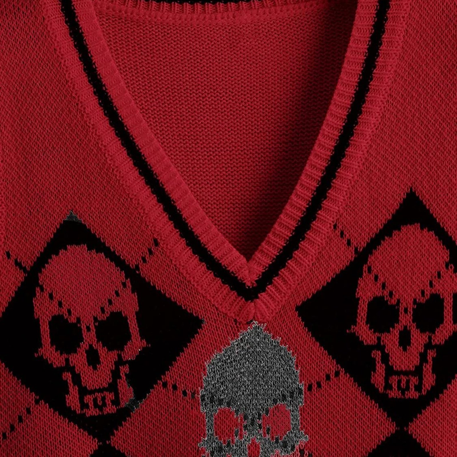 Skull  Sweater Vest