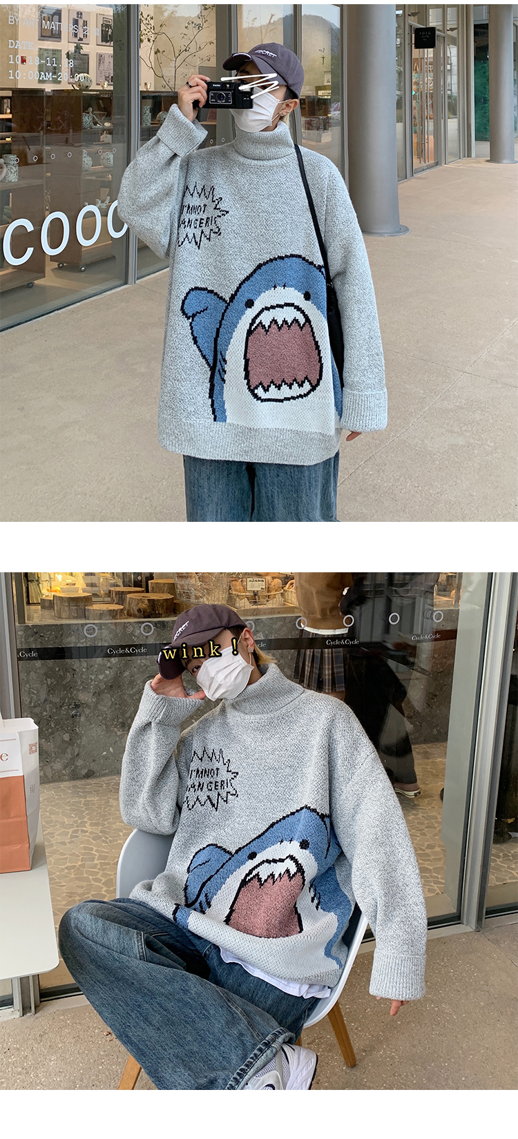 Turtlenecks Shark Sweater