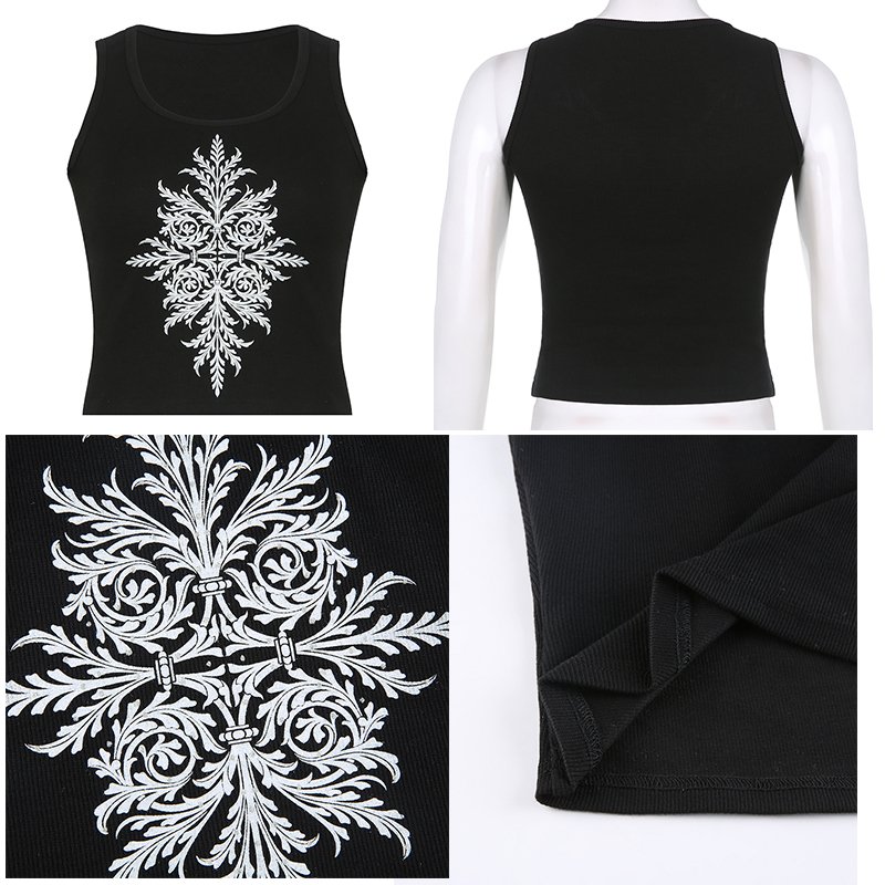 Knitted Diamonds Kawaii Grunge Tank Tops