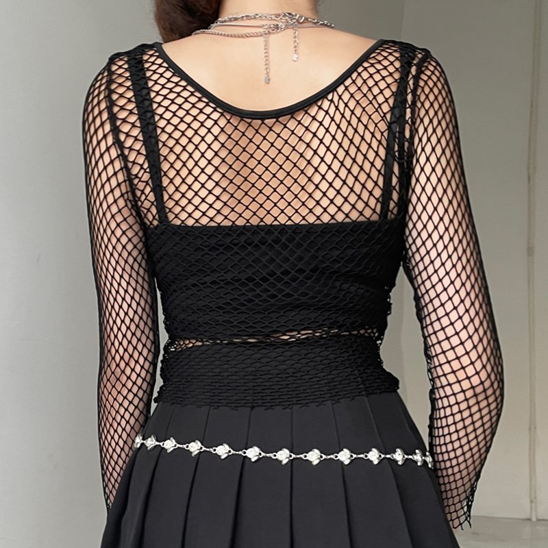 Knitted Diamonds Kawaii Grunge Tank Tops