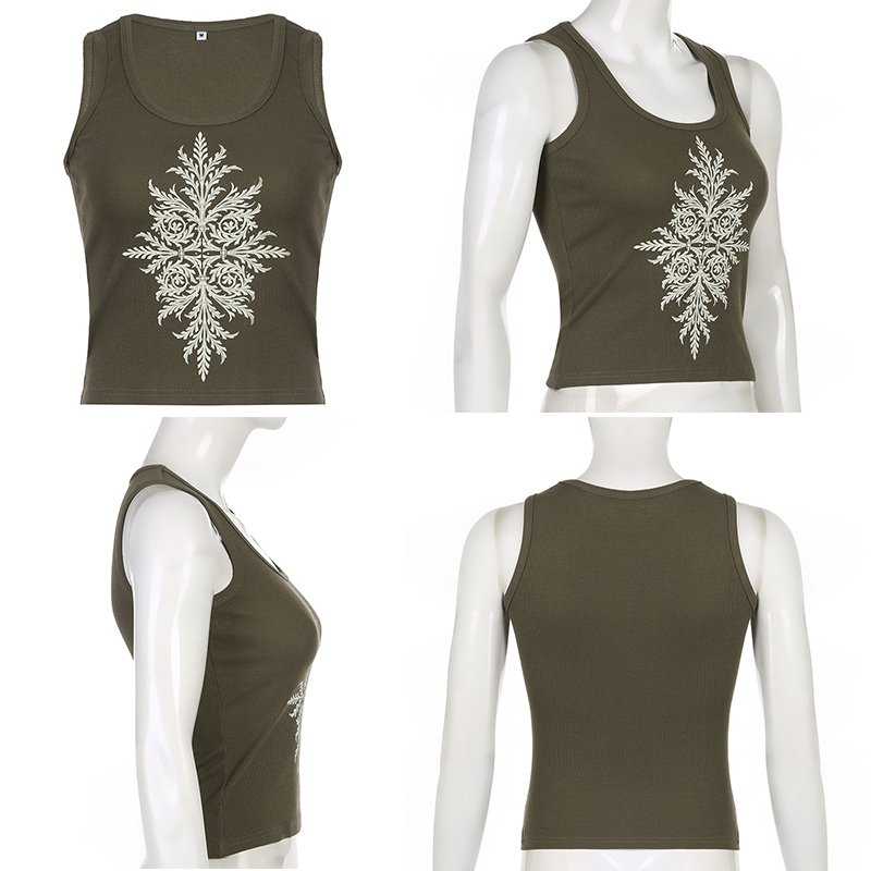 Knitted Diamonds Kawaii Grunge Tank Tops