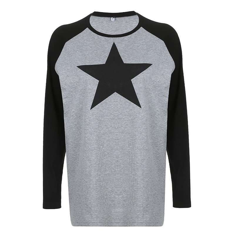 Star Print Long Sweats Tops