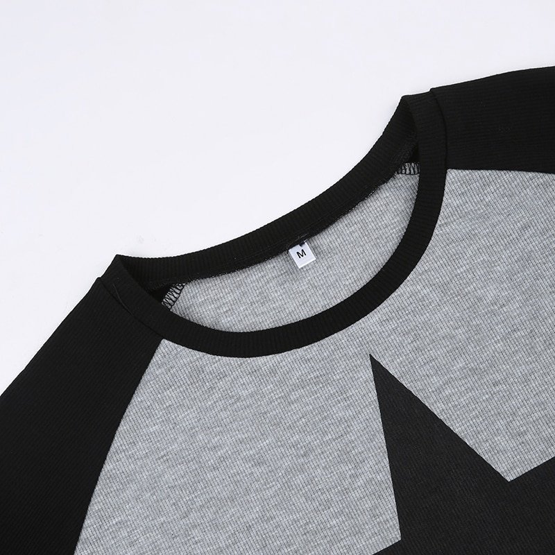 Star Print Long Sweats Tops