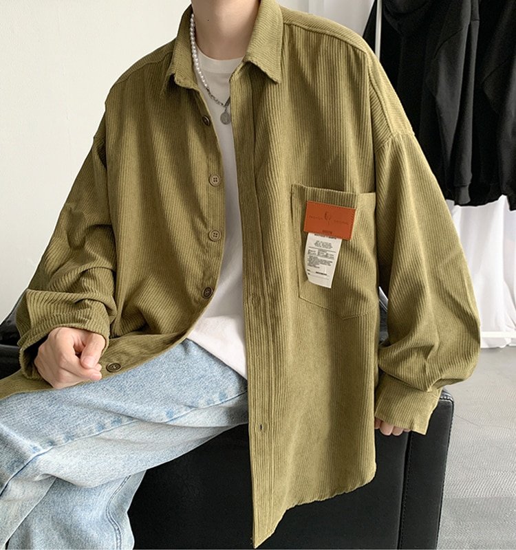 Corduroy Long Oversize Shirt