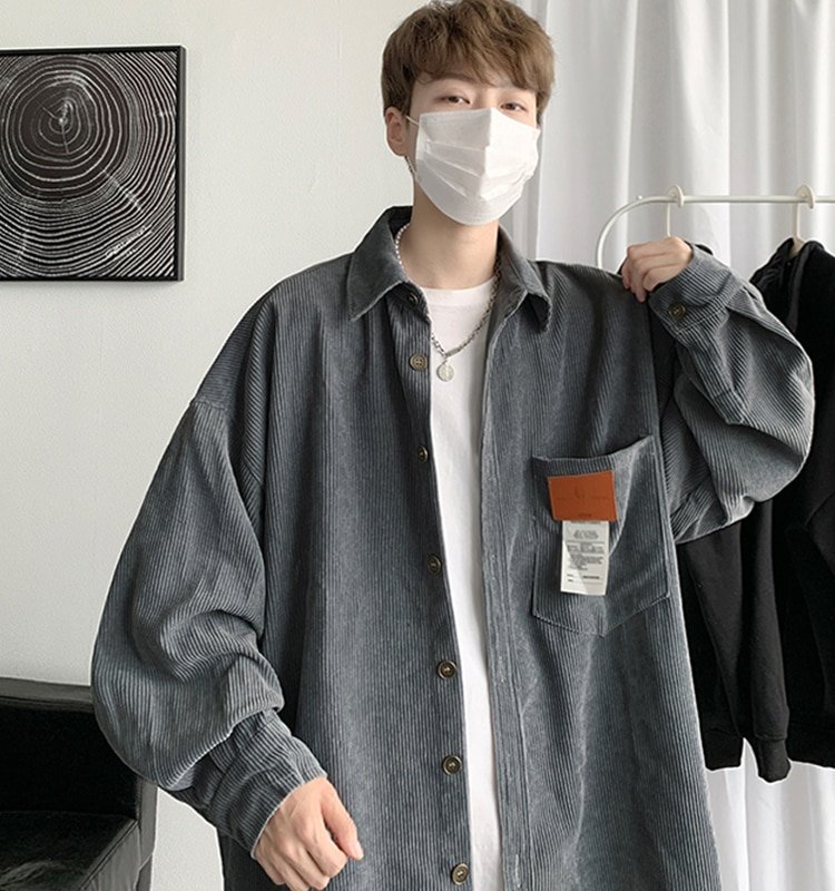 Corduroy Long Oversize Shirt