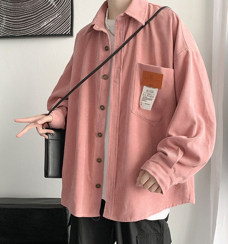 Corduroy Long Oversize Shirt