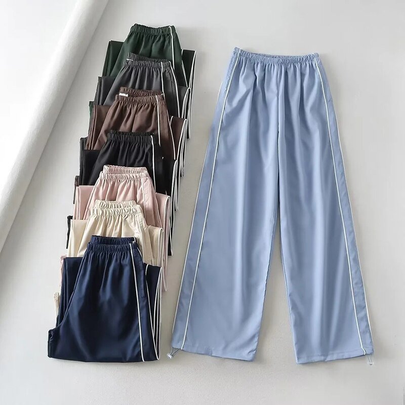 Women Side Stripes Jogger With Drawstring Cuffs