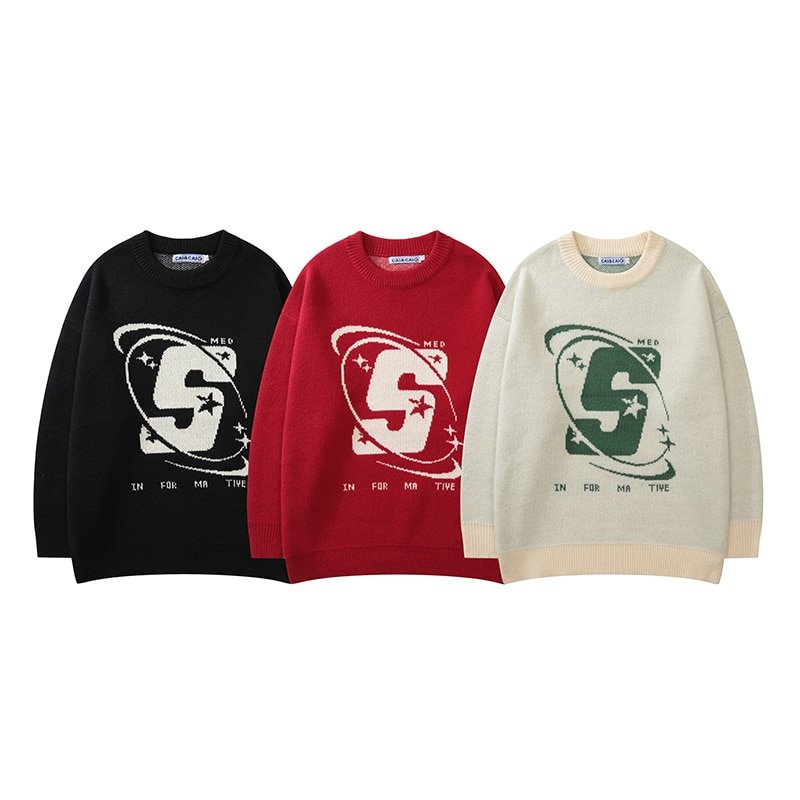 Start Crew Neck Oversized Sweaters