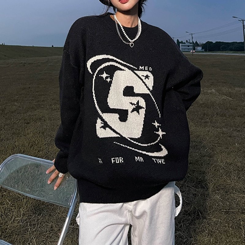 Start Crew Neck Oversized Sweaters