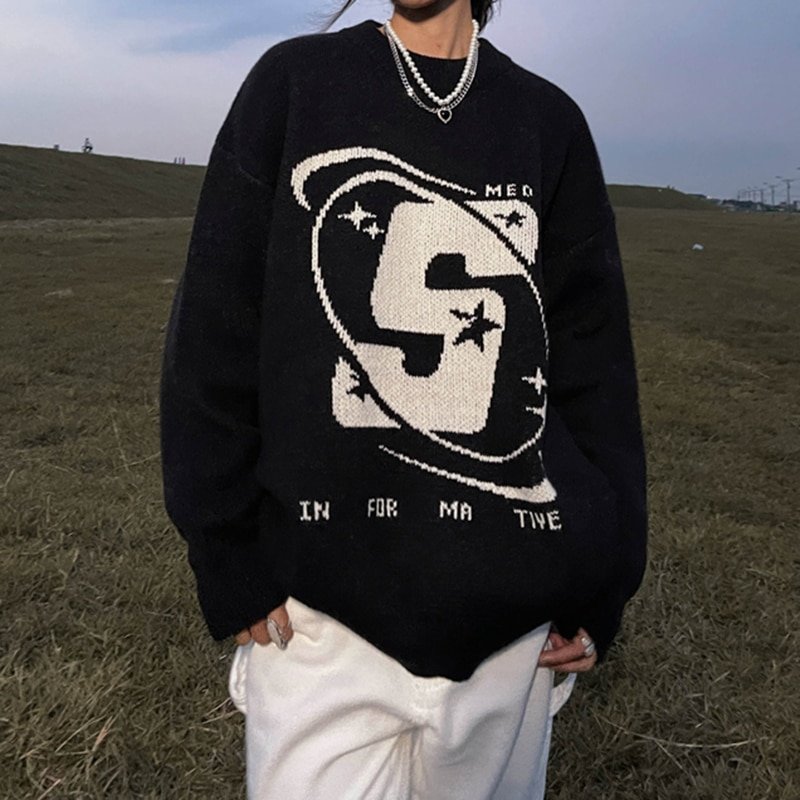 Start Crew Neck Oversized Sweaters