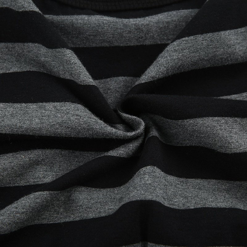 Striped Crop Top Button Knitted Full Sleeve Striped Crop Top Button Knitted Full Sleeve