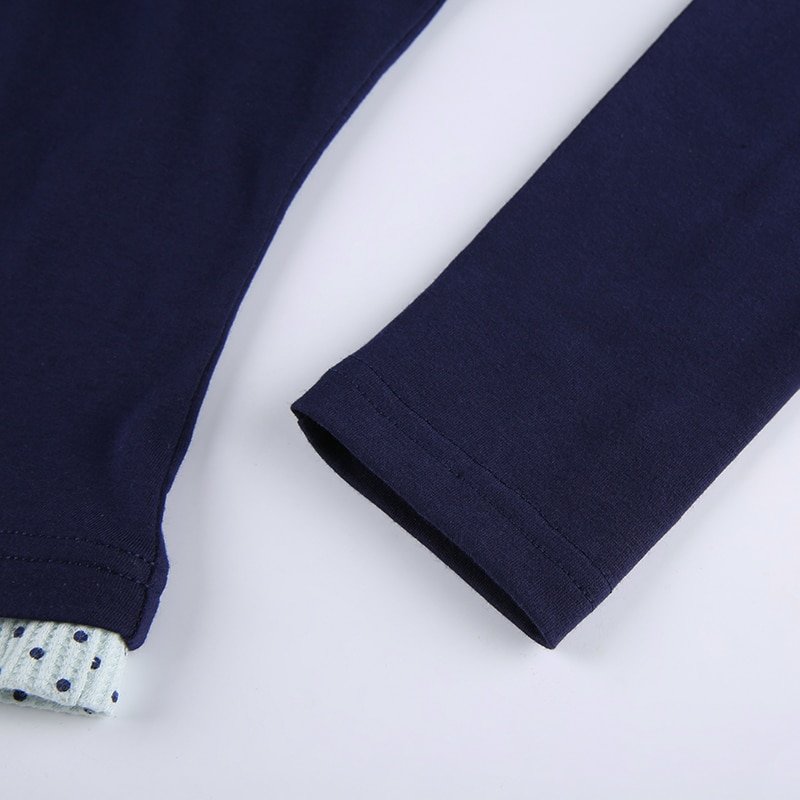 Long-Sleeve Mock Two-Piece Top Long-Sleeve Mock Two-Piece Top