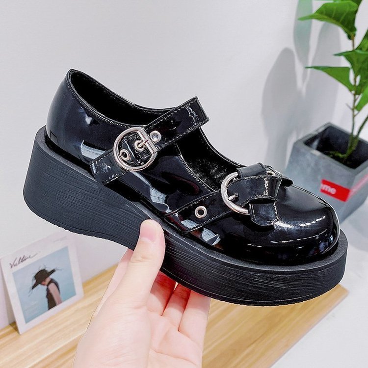 Star Buckle Strap Mary Janes