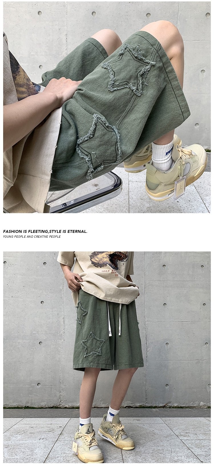 Star Patchwork Vintage Shorts Star Patchwork Vintage Shorts