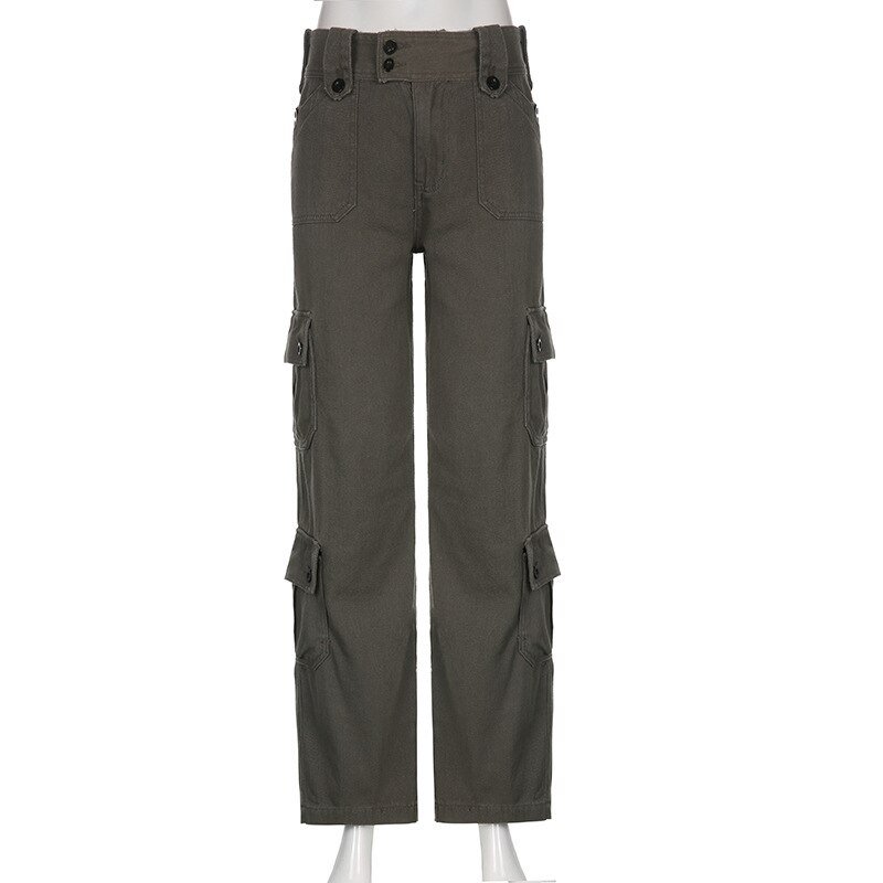 Pockets Stitching Straight Cargo Pants Pockets Stitching Straight Cargo Pants