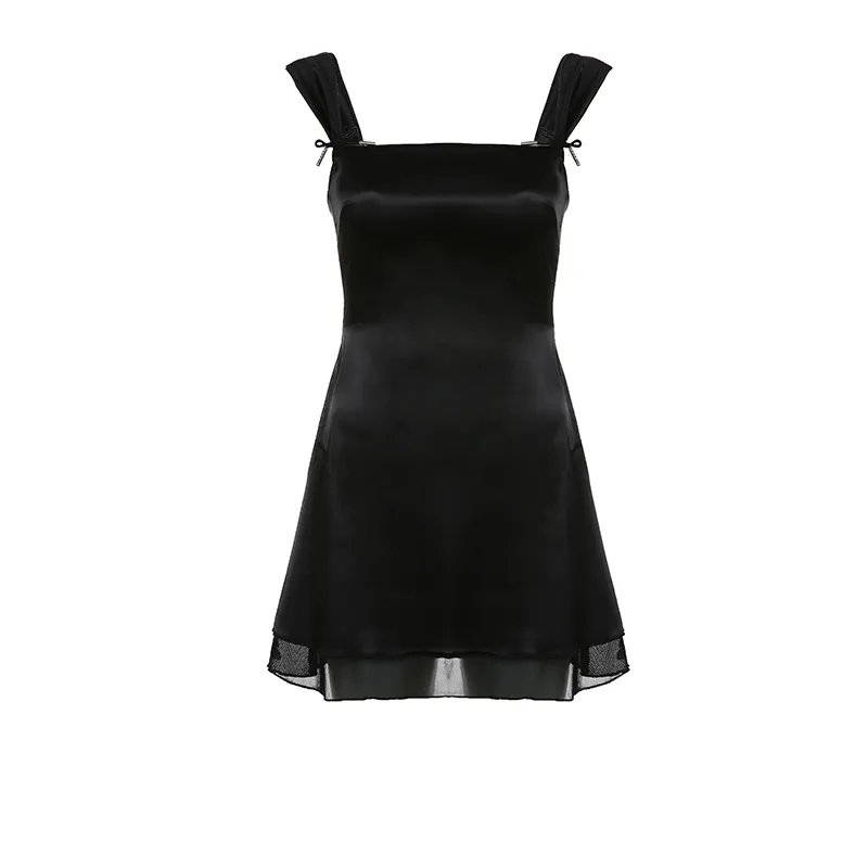 Black Goth Y2K Mini Dresses