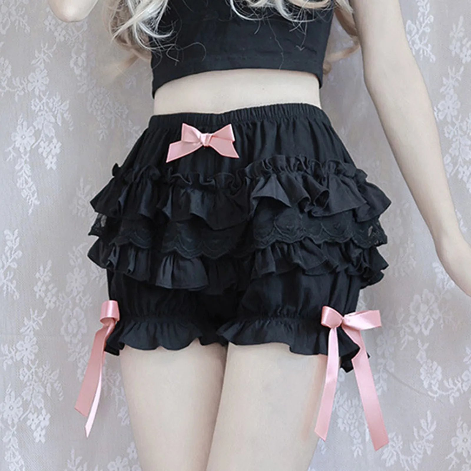 Bowknot Frilly Lace Ruffle Short