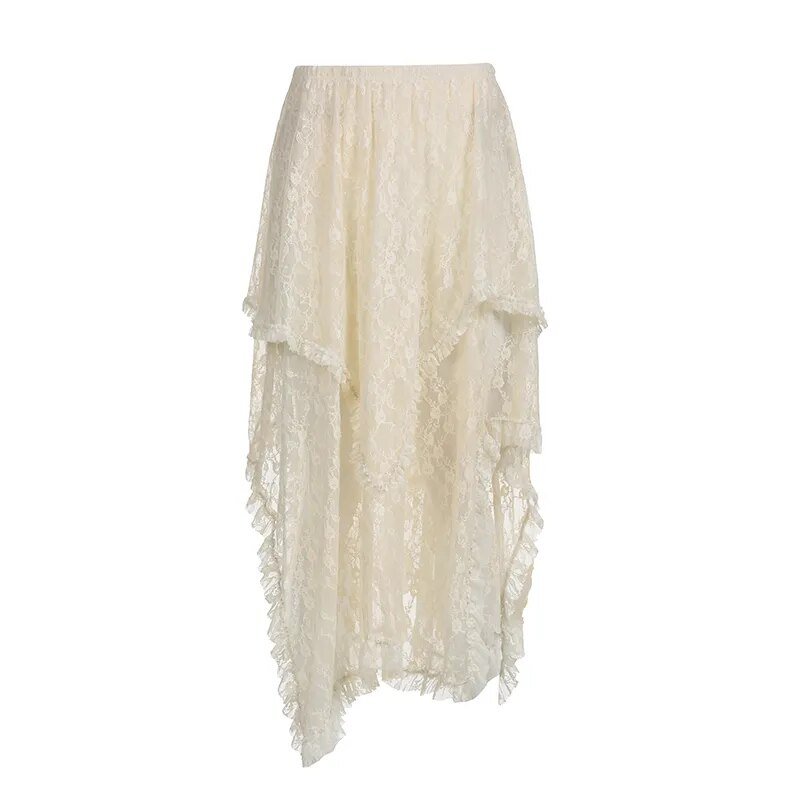 Lace Asymmetrical Skirt