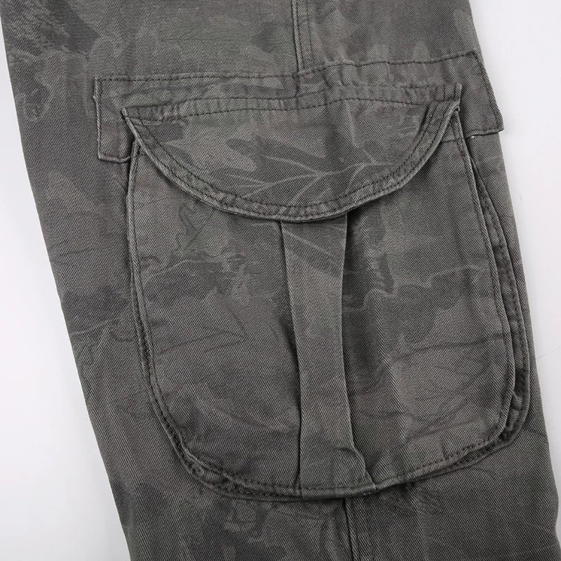 Camouflage Baggy Jeans with Pocket