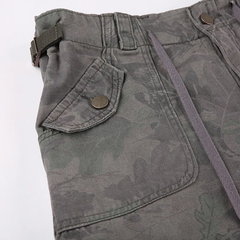 Camouflage Baggy Jeans with Pocket