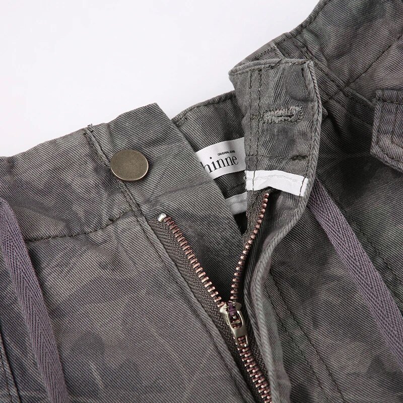 Camouflage Baggy Jeans with Pocket