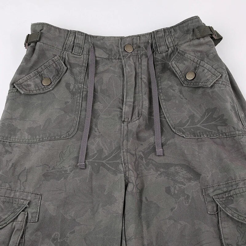 Camouflage Baggy Jeans with Pocket