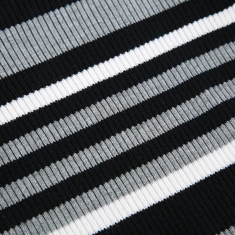 Striped Sweater Off Shoulder Knitted Sweater Striped Sweater Off Shoulder Knitted Sweater