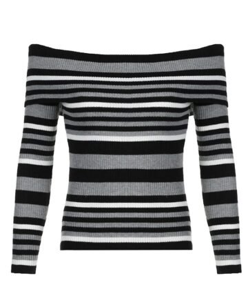 Striped Sweater Off Shoulder Knitted Sweater 3 46364 j6srty