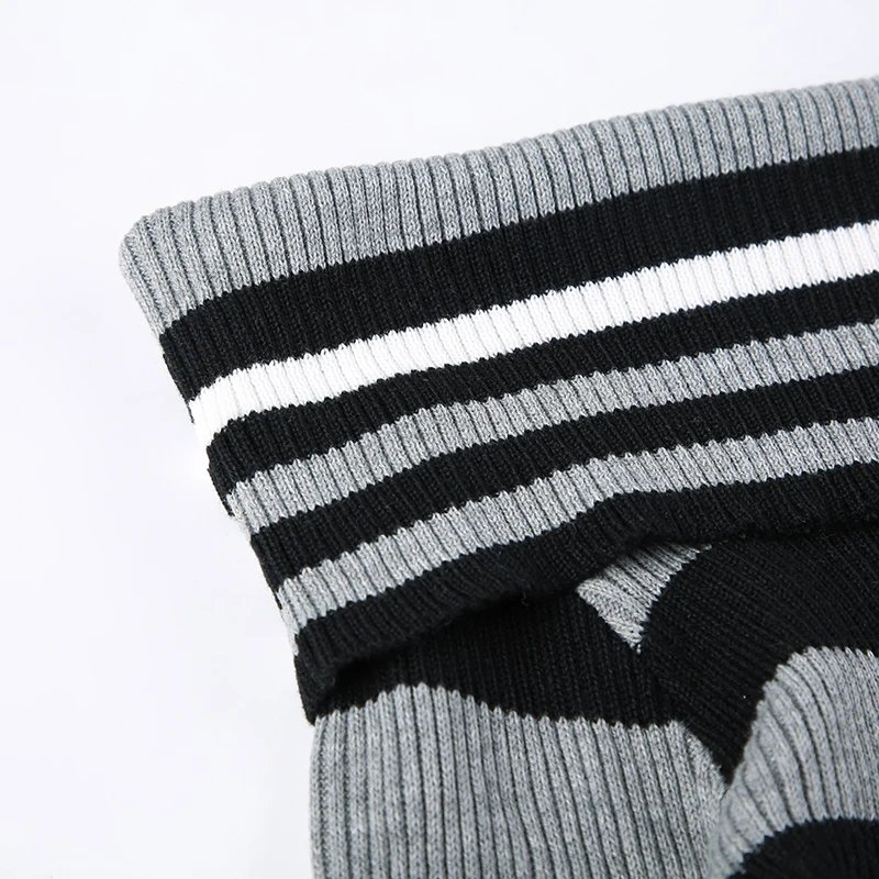 Striped Sweater Off Shoulder Knitted Sweater Striped Sweater Off Shoulder Knitted Sweater