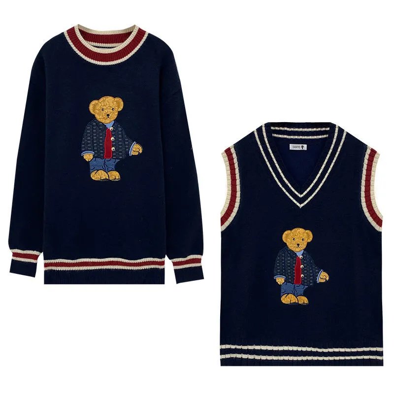 Bear Pullover Vest Sweater