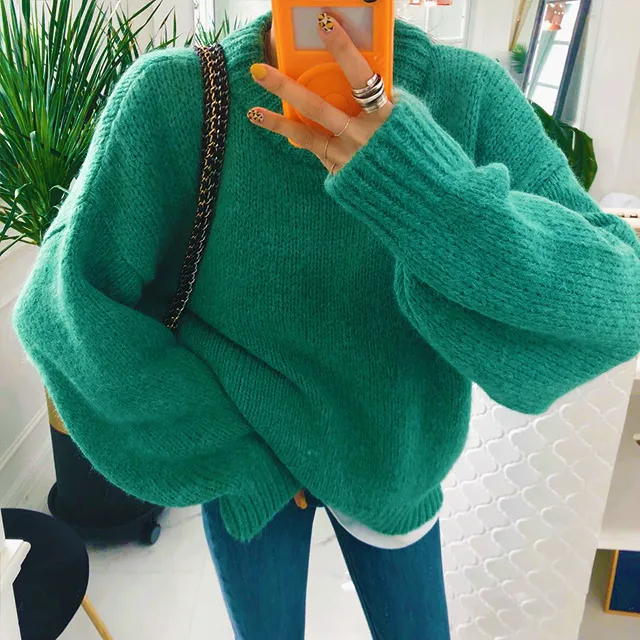 Oversized Long Sleeve Knitted Sweaters