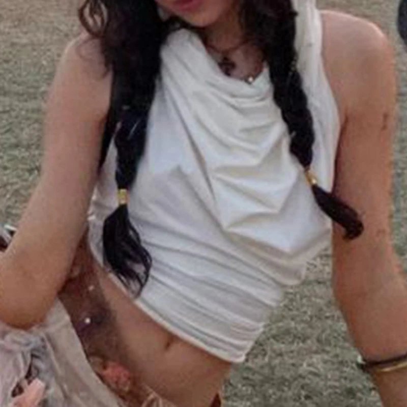 Swinging Collar Backless Tank Top Swinging Collar Backless Tank Top