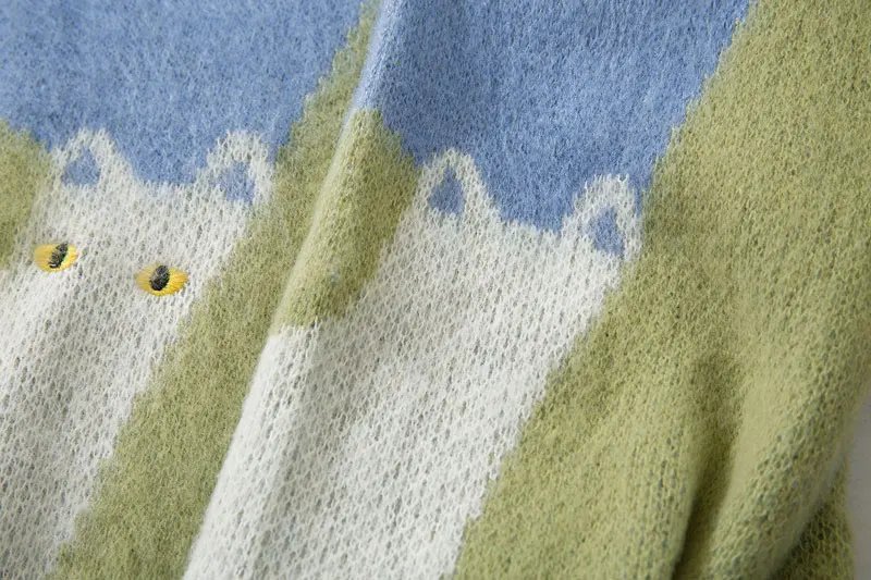 Cat Graphic Knitted Sweater