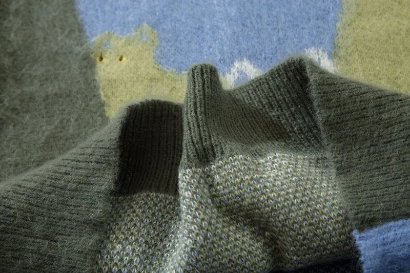 Cat Graphic Knitted Sweater