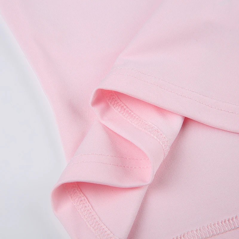 Pink Lace Trim Ruched Crop Top