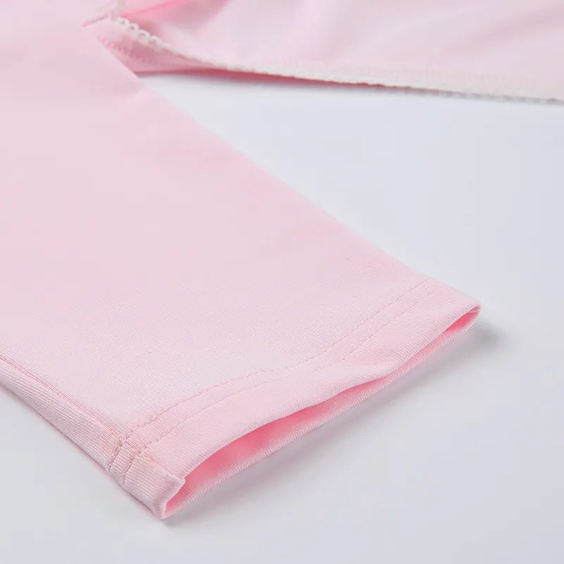 Pink Lace Trim Ruched Crop Top