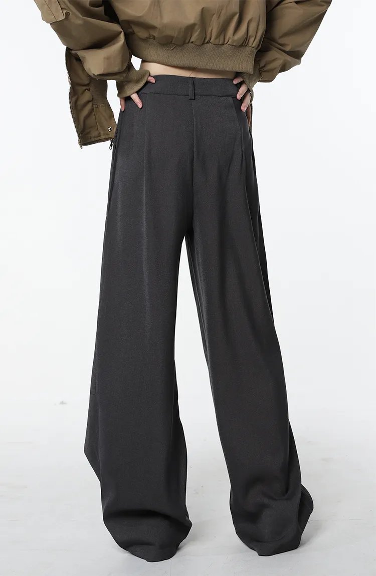 Asymmetrical Designed Loose High Waist Pants