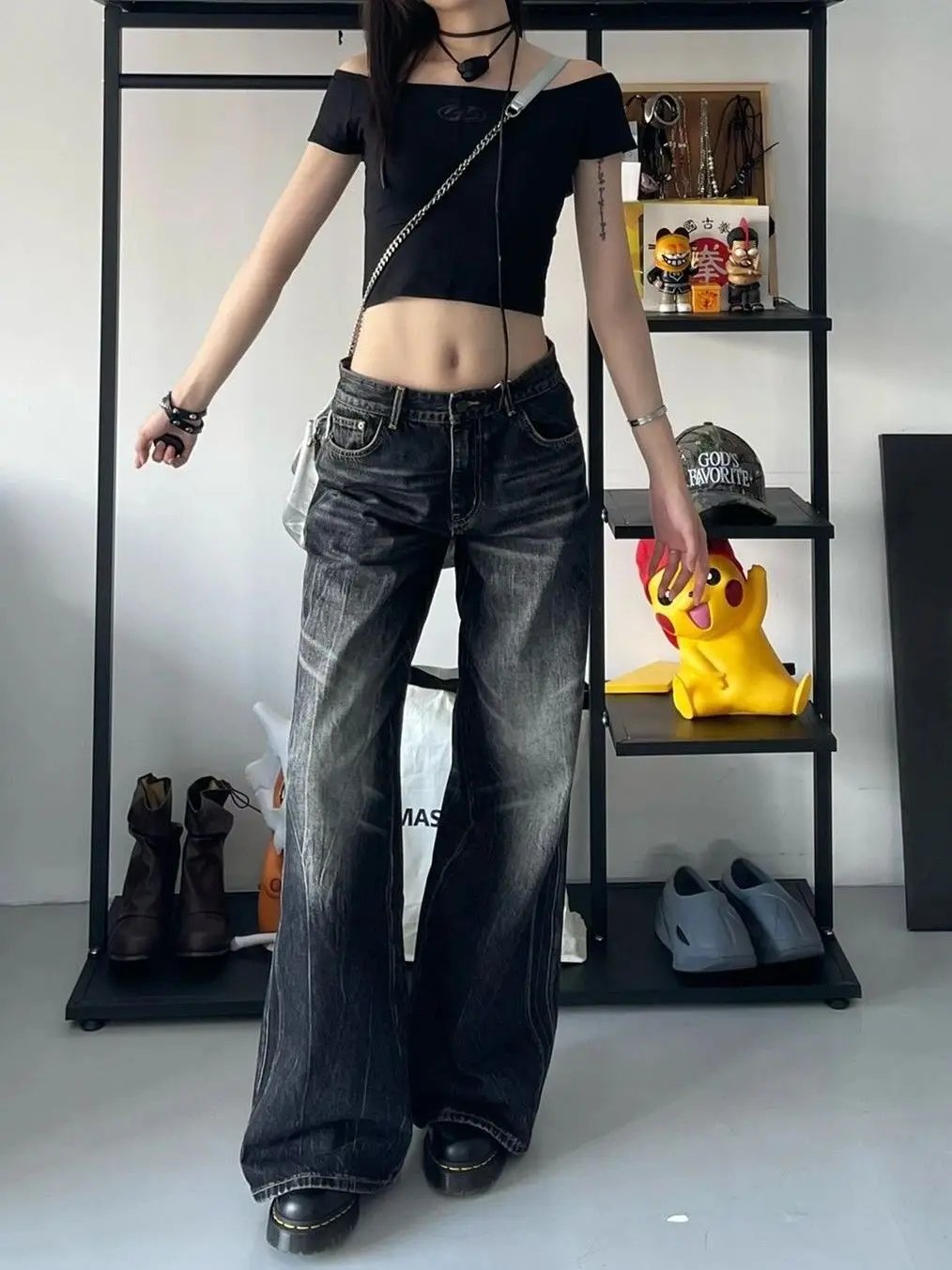 2000S Black Baggy Jeans