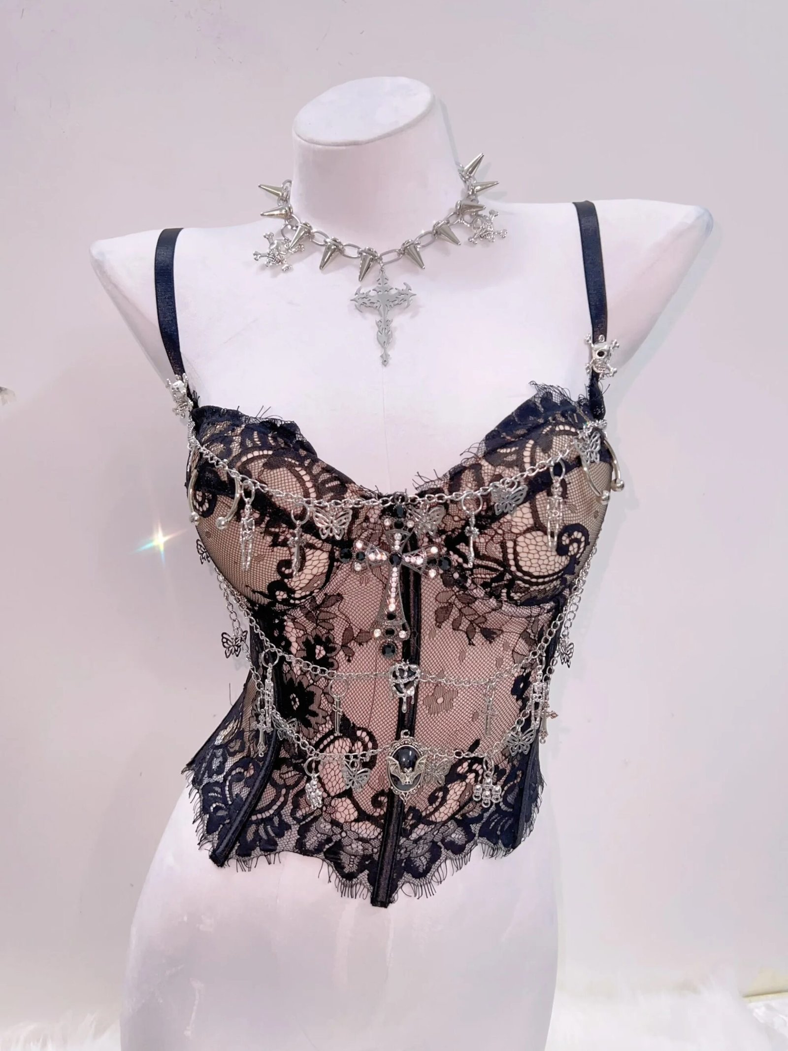 gothic cross crop top gothic cross crop top