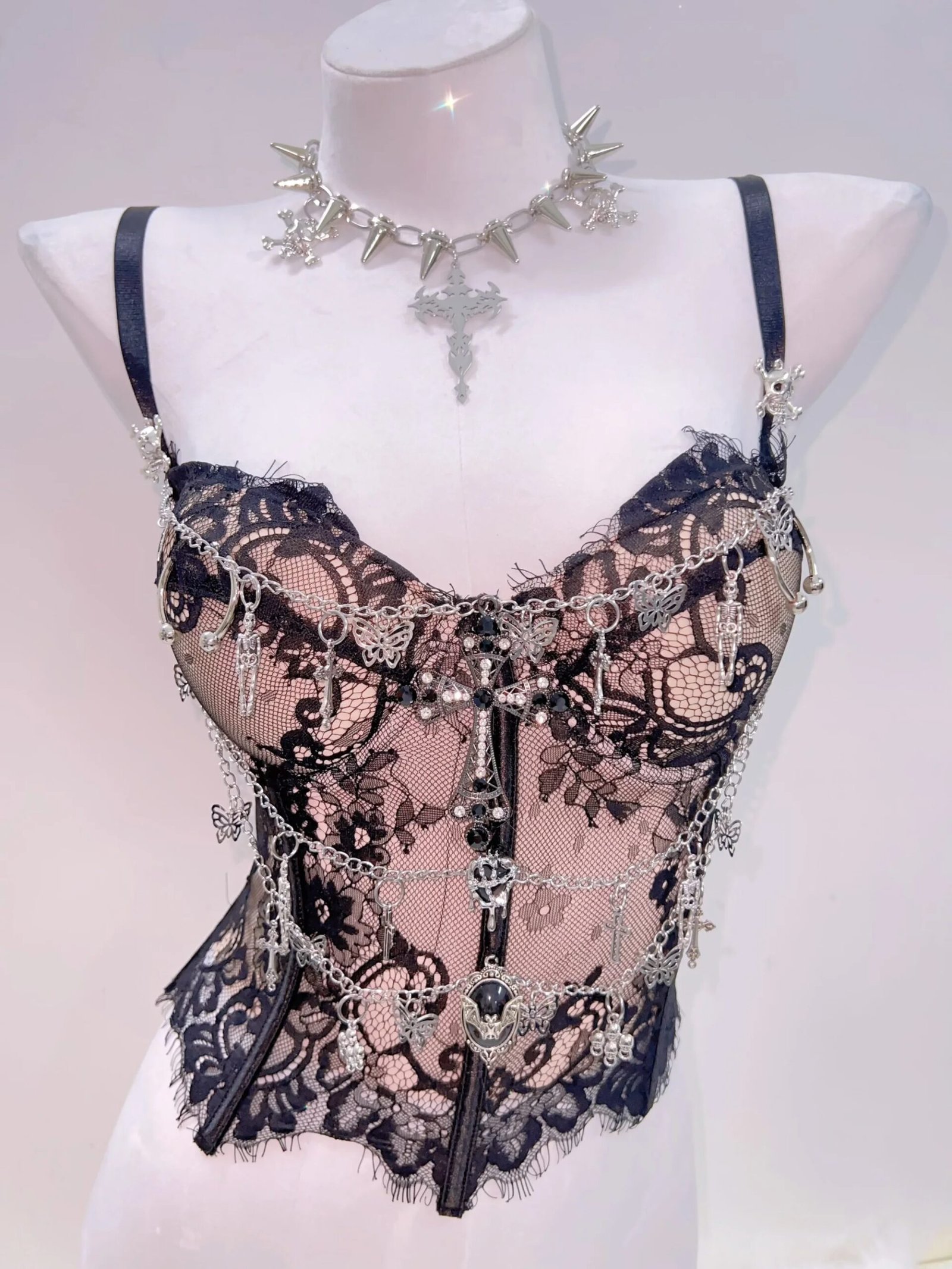 gothic cross crop top gothic cross crop top