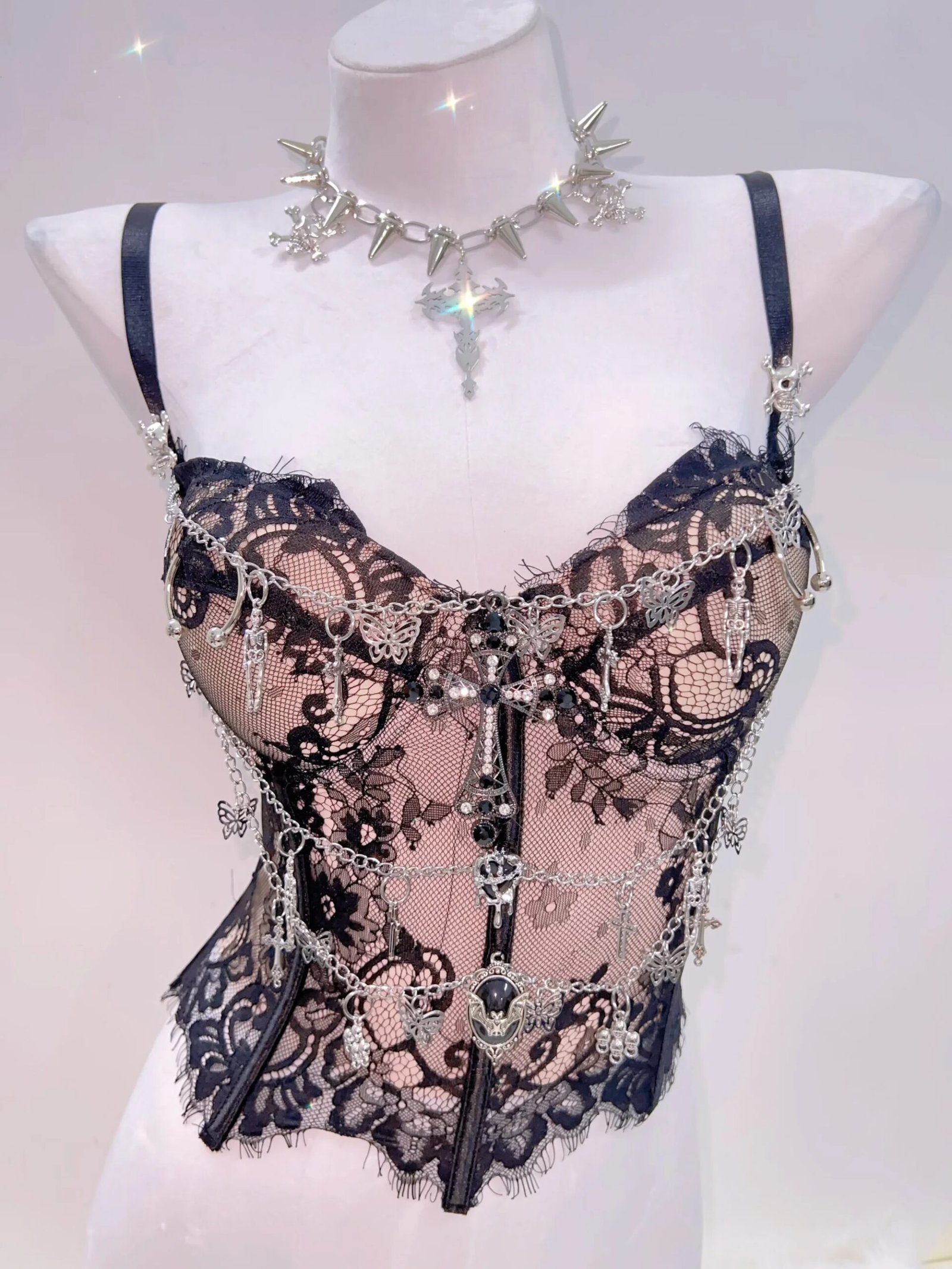 gothic cross crop top gothic cross crop top