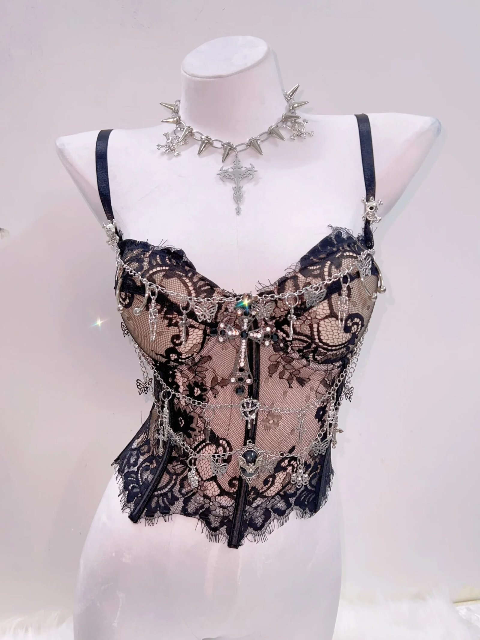 gothic cross crop top gothic cross crop top