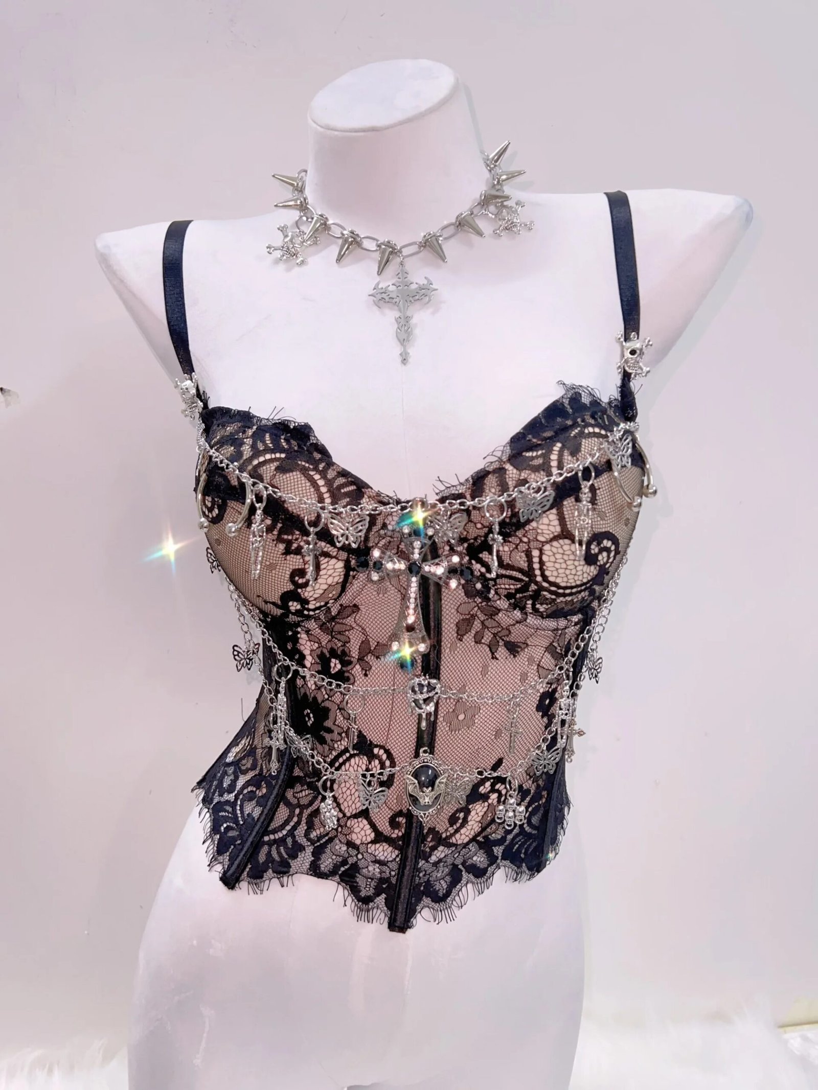 gothic cross crop top gothic cross crop top