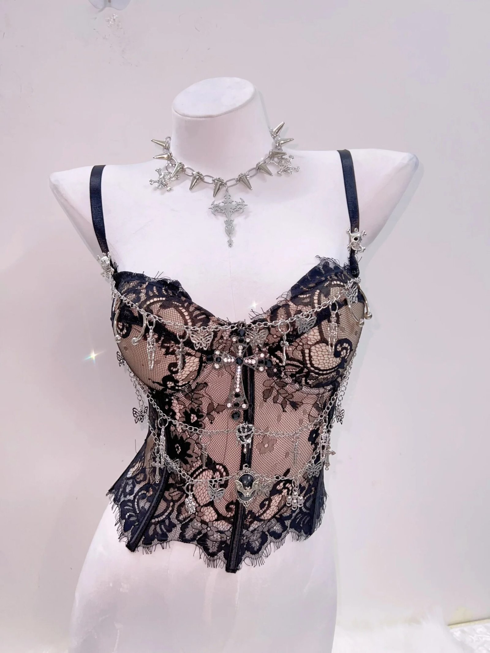 gothic cross crop top gothic cross crop top