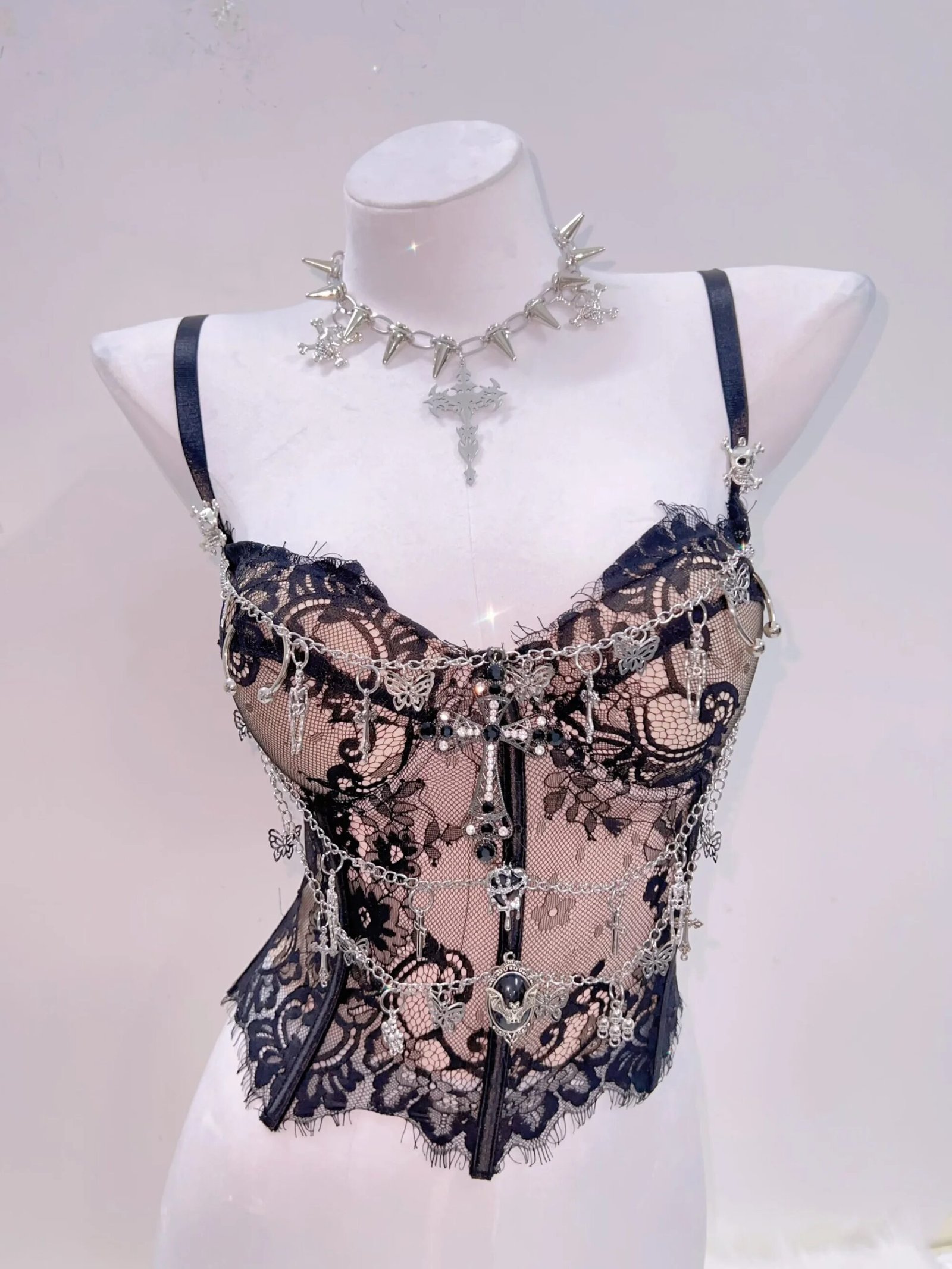 gothic cross crop top gothic cross crop top