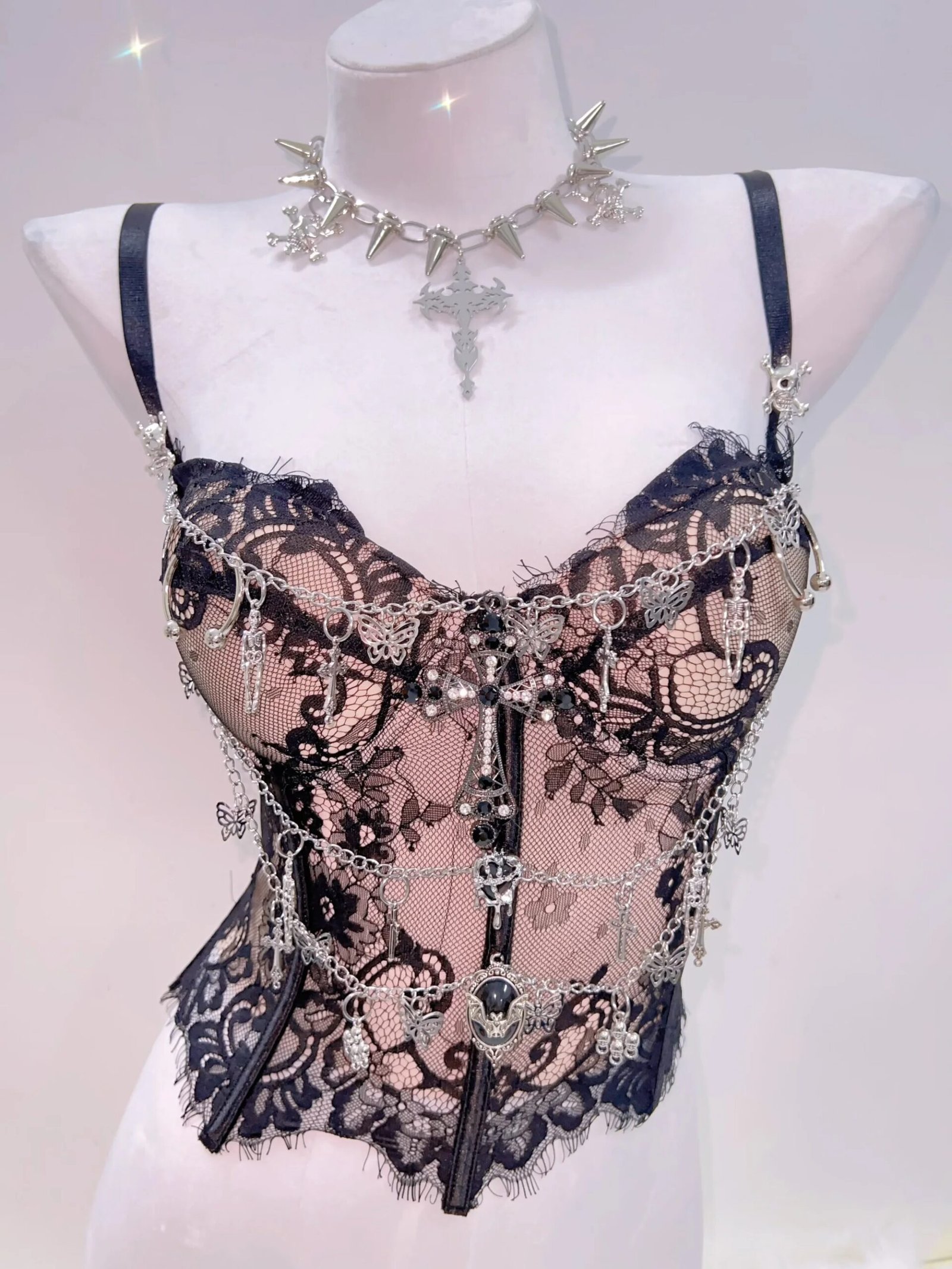 gothic cross crop top gothic cross crop top