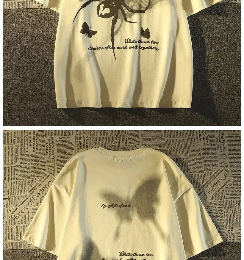 Spider butterfly short-sleeved T-shirt