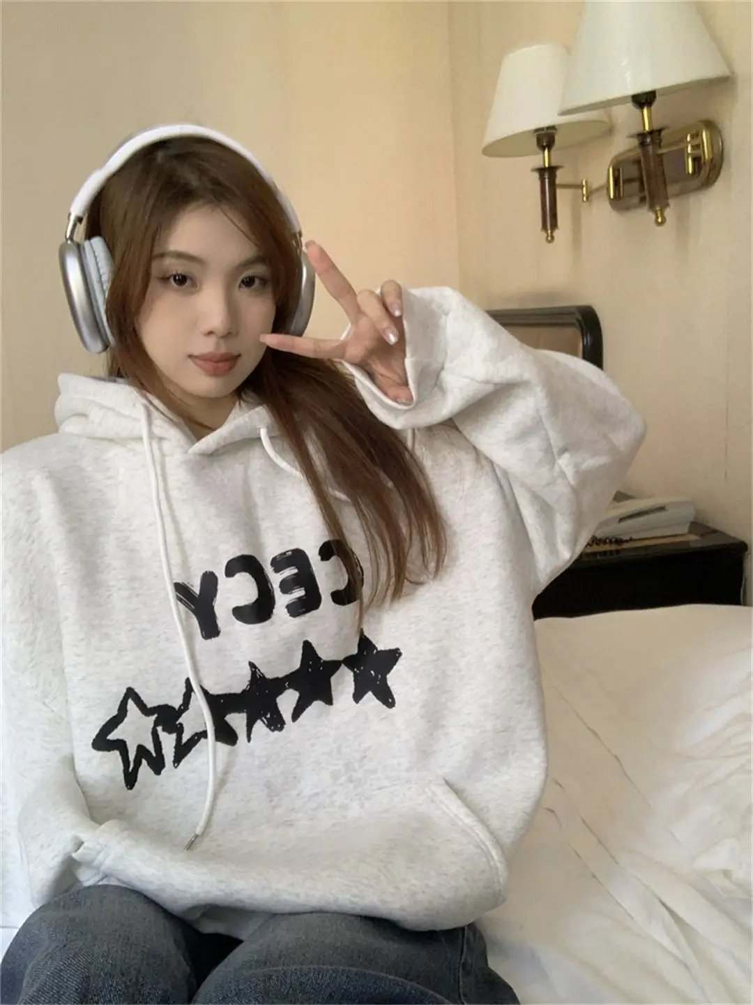 Vintage Star Gray Hoodies